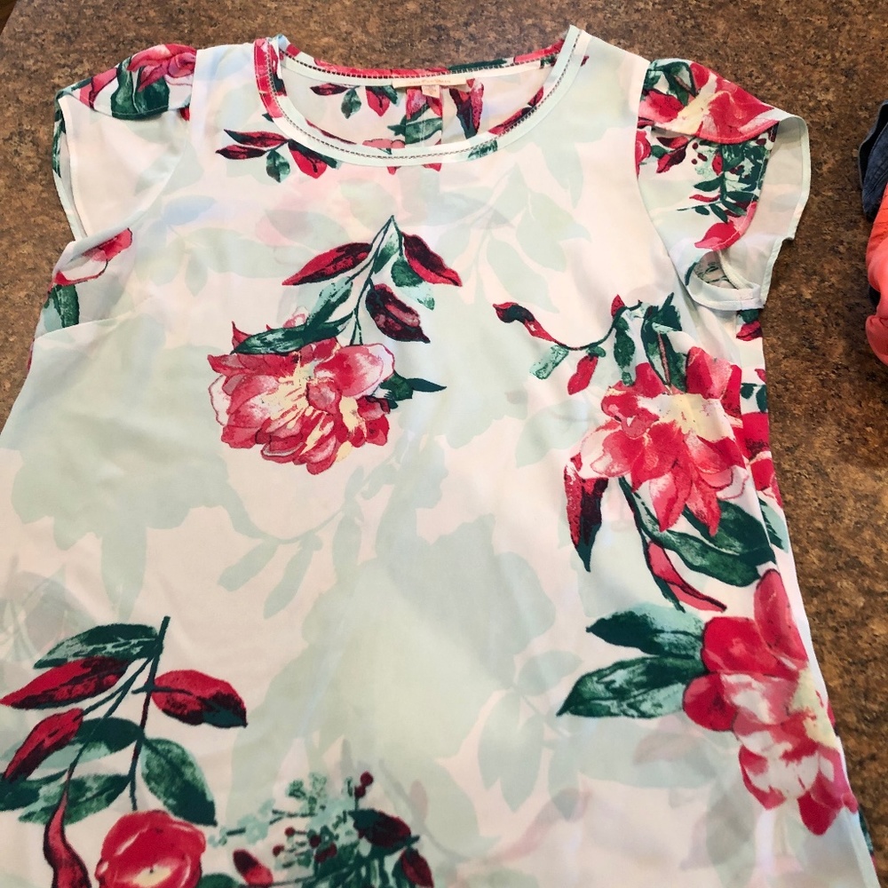Skies Are Blue Tulip Sleeve Blouse